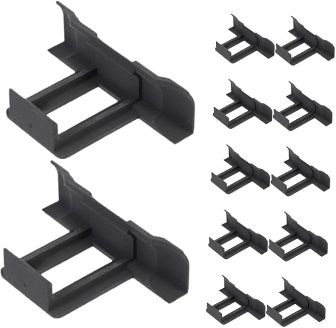 12pcs Solar Panel Mounting Clip Guide and Mud Drain Clamp for Efficient Cleaning