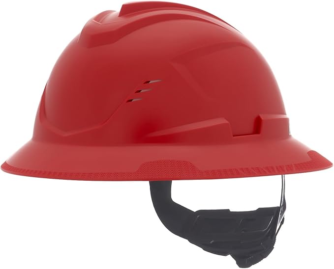 MSA V-Gard C1 Full Brim Hard Hat with ReflectIR Cooling Thermal Barrier and Fas-Trac III Suspension - Uses Highly Innovative Cooling Features to Help Alleviate Heat Stress