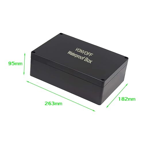 DIY Electrical Box,Universal Junction Box,Dustproof Waterproof IP67 ABS Plastic Box,with 4pcs x M16 Cable Gland,10.3x7.1x3.7 inch (263 * 182 * 95mm)
