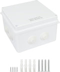 LeMotech Junction Box, ABS Plastic IP65 Waterproof and Dustproof, Universal Electrical Enclosure, Outdoor and Indoor Project Box 5.9X 5.9X 3.9 inch (150 x 150 x 100 mm)