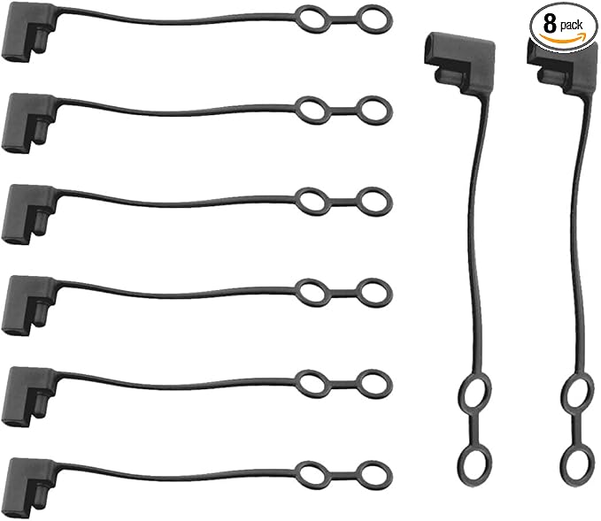 2 Pin Plug Replacement Weather Cap, Waterproof SAE Cable Protection Cover Cap, Universal Dust-Proof DC Power Solar Automotive Connector Top Lid (8PCS)