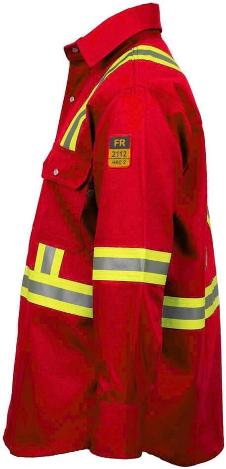 Flame Resistant High Visibility Hi Vis FR Shirt - 100% C - 7 oz