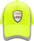 YOWESHOP Reflective Safety Baseball Cap Customize Logo with Removable PE Shell Hi-Vis Safety Work Hat
