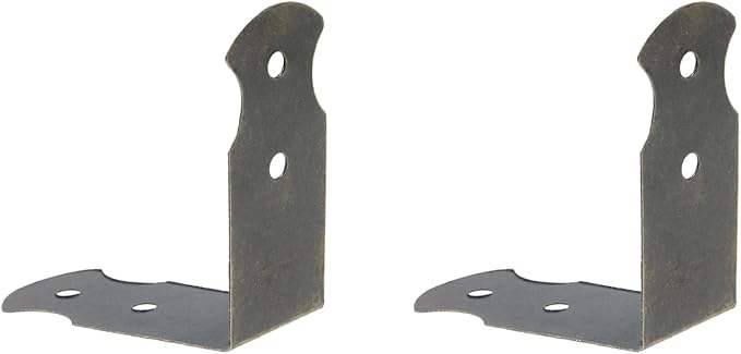 Geesatis 1.6" X 0.7" Right Angle Decorative Corner Protector Box Edge Cover Bracket, with Mounting Screws, Iron, Bronze,Set of 50