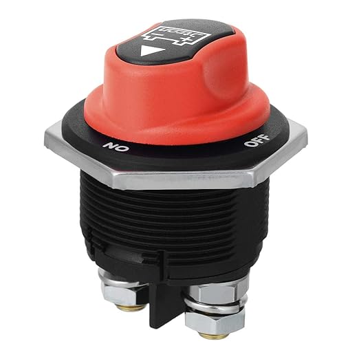 Jtron Car Battery Switches MAX 32V DC 200A Cont 300A INT (ON-Off) Car Motorcycle Yacht Mini Battery Switch 2 Position (200A)