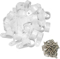Cable Clamp R-Type Cable Clip Wire Clamp 5/8 inch Nylon Screw Mounting Cord Fastener Clips with Screws for Wire Management 50 Pcs Cable Clamps + 50 Pcs Screws - White