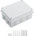 LeMotech ABS Plastic Dustproof Waterproof IP65 Junction Box Universal Electrical Project Enclosure White 5.9 x 4.3 x 2.8 inch (150 x 110 x 70 mm)