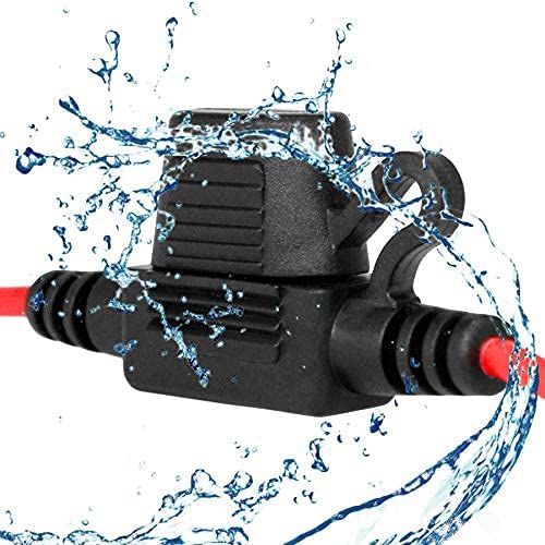 VANTRONIK Waterproof MINI Inline Fuse Holder with 16 Gauge AWG Wire 12 Inches Long, Fit for ATM Blade Small Fuse in Vehicle/Boat/RV/Tractor, 6 Pack