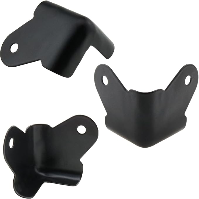 Heyous 8PCS Textured Steel, Edge Protection Box Corner Protector, Powder Coat Corner, Decorative Corner Protector, with Installation Screws, Black