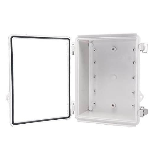 Outdoor Waterproof Electrical Box Junction Box Weatherproof IP67 ABS Plastic Enclosure Switch Router Project Box Electronics Enclosure with Mounting Plate Wall Bracket Clear 8.7"x6.7"x4.3"