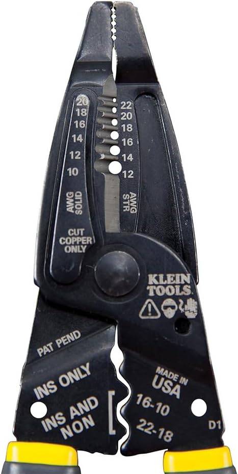 Klein Tools 1009 Multi Tool, Wire Stripper/Crimper/Wire Cutter, Made in USA, Long-Nose Multi-Purpose Electrician Tool