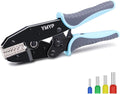 Crimping Tool for Sleeves Ferrule Terminals & Pin Cord Ends - Ratcheting Wire Crimper - AWG 22-8 (0.5-10mm²) - Electrical Crimping Tool