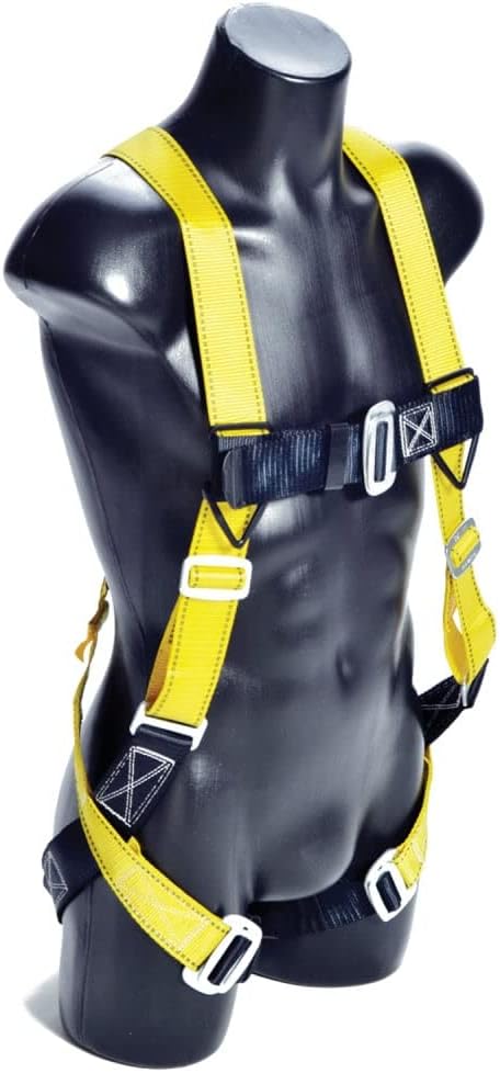 Guardian Fall Protection 1704 Velocity Economy Harness HUV Pass Thru Chest and Tongue Buckle Legs, X-Large/XX-Large