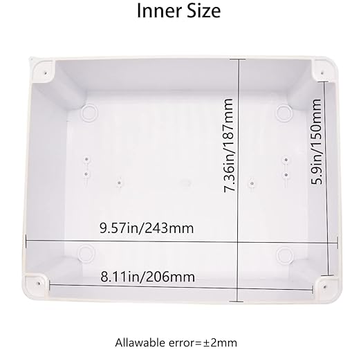 Junction Box, Zulkit Project Box with Reserved Holes IP65 Waterproof Dustproof Electrical Box ABS Plastic Project Enclosure White 10 x 7.9 x 4.7 Inch