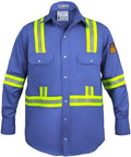 Flame Resistant High Visibility Hi Vis FR Shirt - 100% C - 7 oz