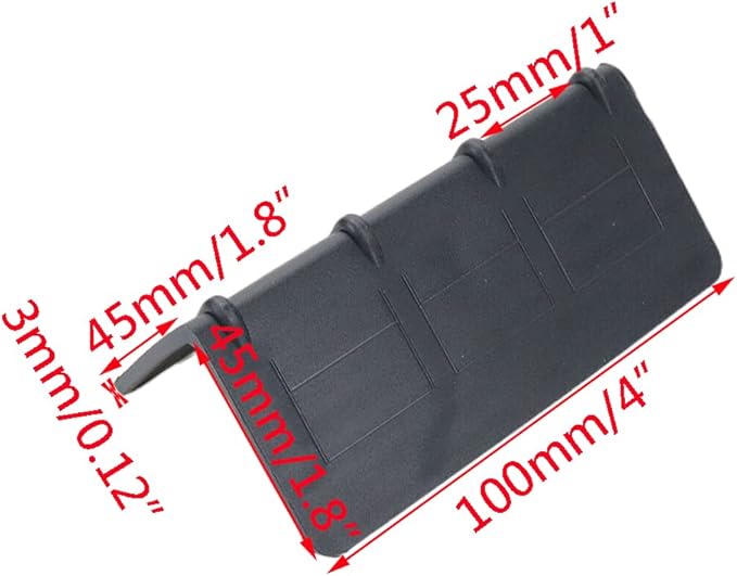 Wealrit 20 Pack Black V Shaped Corner Edge Protectors Flatbed Edge Protectors Tiedown Corner Protectors Cargo Load Tie-Down Strap Guard Bumper Cushion