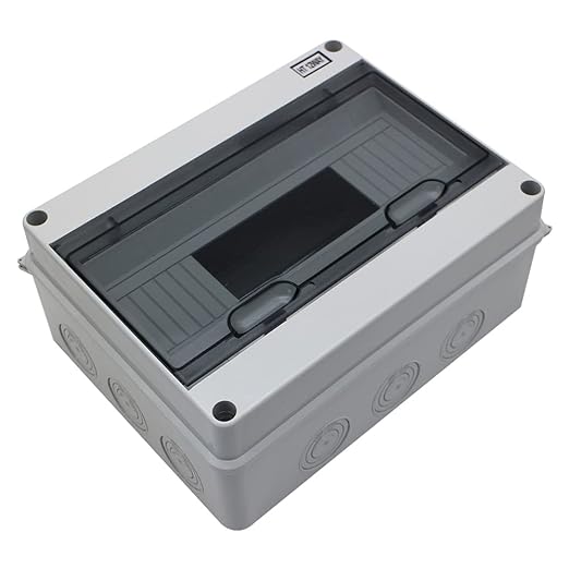 IP65 ABS Waterproof Circuit Breaker Distribution Box Din,ABS 3 Phase Power Supply Plastic Distribution Boxes Electrical for Circuit Breaker 15 Way