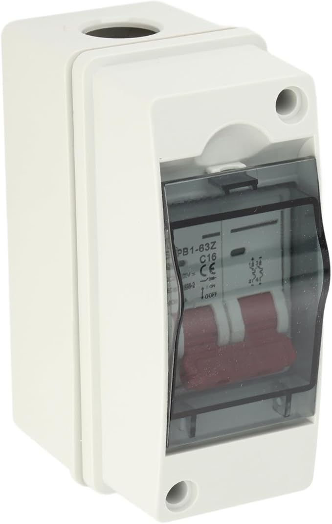 Miniature Circuit Breaker 16A DC500V for Solar Panels Outdoor Disconnect Switch IP65 Rated DIN Rail Enclosure RV Breaker Box