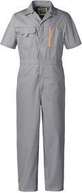Mens Short Sleeve Coveralls Work Mechanics Jumpsuit Summer Overall Work Suit Breathable Crawl Suit Coverall