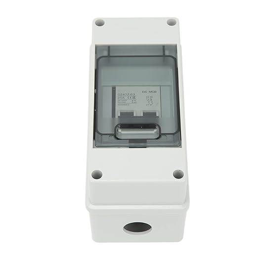 1000V 20A DC Miniature Circuit Breake, 2P PV System DC Mini Circuit Breaker with Box, IP65 Solar PV Disconnect Switch for PV Array, RV Solar
