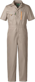 Mens Short Sleeve Coveralls Work Mechanics Jumpsuit Summer Overall Work Suit Breathable Crawl Suit Coverall