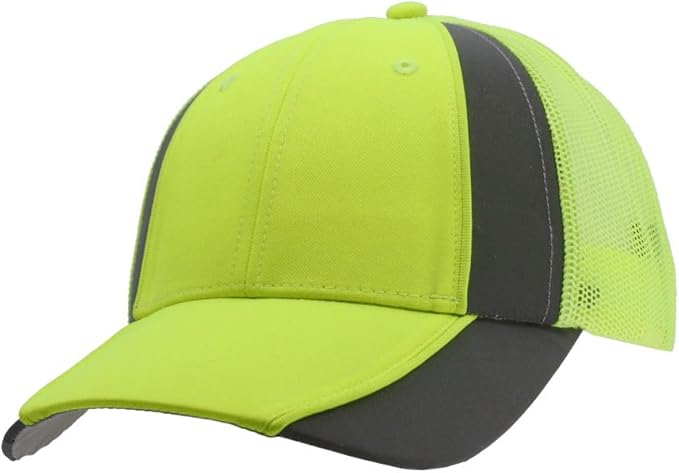 The Vintage Year Reflective High Visibility Piping Neon Polyester Twill Low Profile Structured Baseball Cap