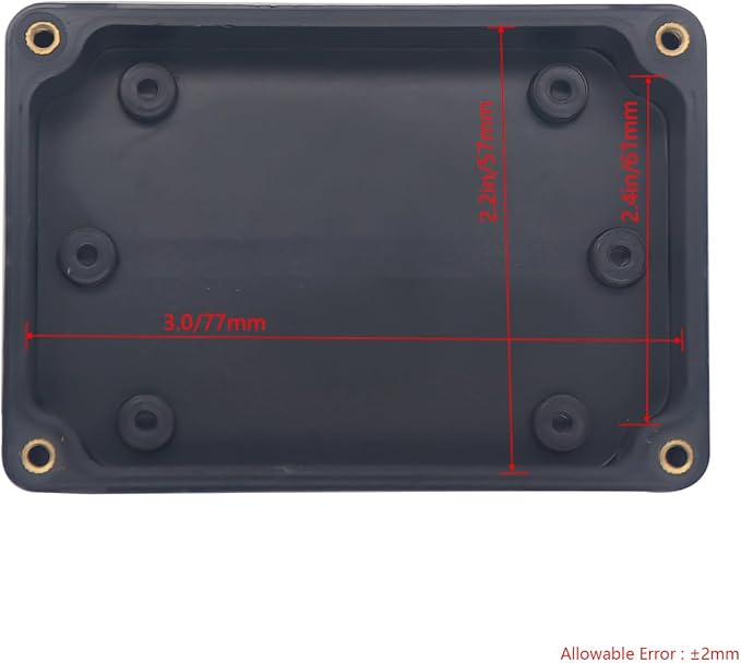 Project Box ABS Black Electrical Boxes IP65 Outdoor Waterproof Box Electronic Junction Box Power Enclosure with Cable Glands for DIY Project 3.3x2.3x1.3inch(83 x 58 x 33 mm)