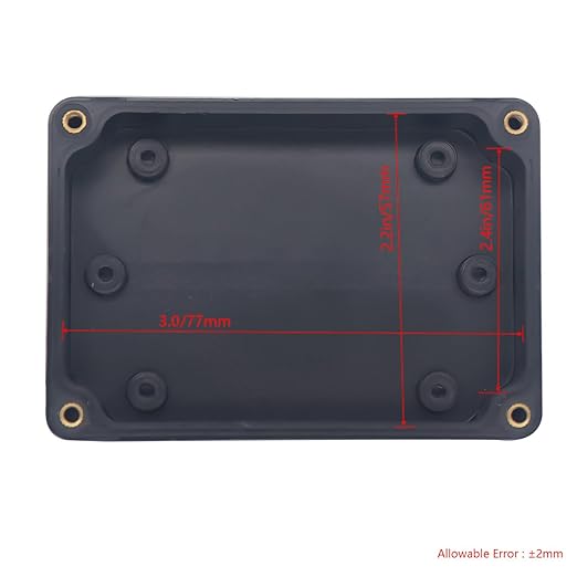 Junction Box IP65 Waterproof ABS Plastic Electrical Project Case Power Junction Boxes, Project Box with 4 PCS M12 Cable Glands 3.3 x 2.3 x 1.3Inch (83 x 58 x 33mm)