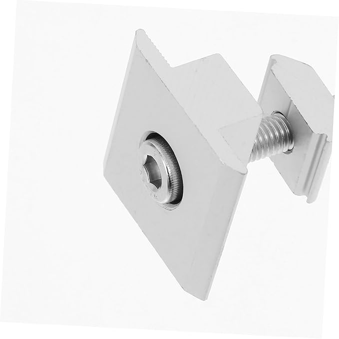 4pcs Solar Panel Mid Clamp Nuts Bolts Solar Mounting Brackets Shaped Mid Clips for Installations
