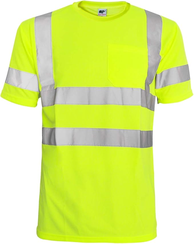L&M® Hi Vis T Shirt ANSI Class 3 Reflective Safety Lime Orange Short Long Sleeve HIGH Visibility