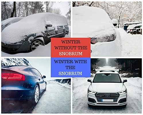 Snow Remover for Cars and Trucks - 28 to 63 Inch Automotive Snow Brush with Foam Head and 4 Piece Handle - Push-Broom Design - No-Scratch Snow Removal - 1 Pack