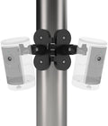 Magnetic Dual Camera Pole Holder with Two 1/4" Threaded Points Compatible with Blink, R-ing,Eufy, Google,Wyze, Arlo, Simplisafe,Reolink,Tapo Cameras and Solar Panels Aluminum Arm Mount (Black)