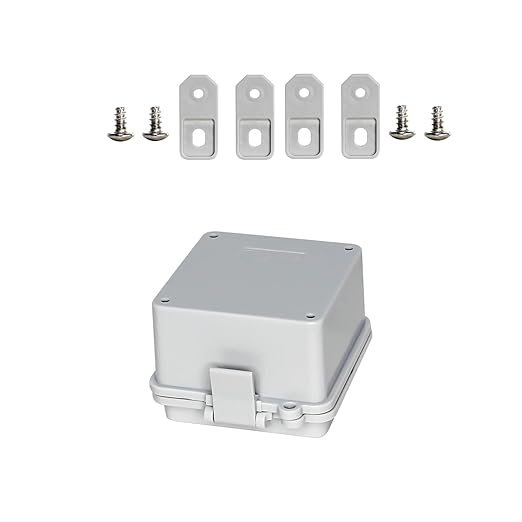 Weatherproof Electrical Box - Project Box Outdoor ABS Plastic Junction Box,Universal DIY Project Box for Indoor/Outdoor Use with Wall-Mount Bracket (3.5"x3.4"x2.3")