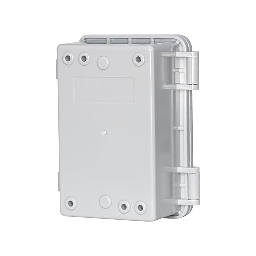 Outdoor Electrical Junction Box ABS Waterproof Junction Box IP66, Weatherproof Enclosure with Terminal Block for Solar/CCTV/Garden UseGray Cover 5.3"x3.4"x2.7"