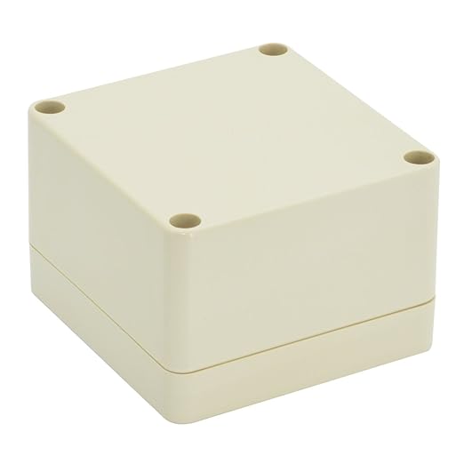 LeMotech Waterproof Dustproof IP65 ABS Plastic Junction Box Universal Electric Project Enclosure Pale Gray 3.3 x 3.2 x 2.2 inch (83 x 81 x 56 mm)