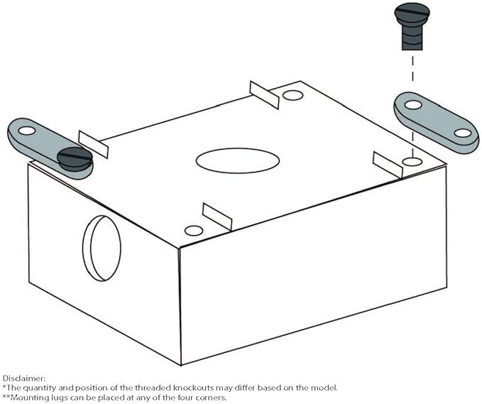 SIGMA ENGINEERED SOLUTIONS 14250WH Metal Electrical Outlet Box, Weatherproof, Easy Mount Plug and Receptacle Protector, White, (3) 1/2-Inch Holes, 1 Gang Box