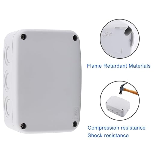 Outdoor Junction Box,Nineleaf White IP66 Weatherproof Electrical Project Boxes PVC/ABS Plastic Enclosure Box Universal Watertight 4.9 x 3.3 x 2.3 inch, with 4PK White 20mm Cable Gland Grey(1 Set)