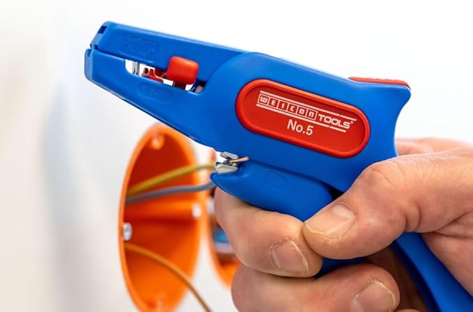 WEICON TOOLS Wire Stripper No. 5, automatic wire stripper 0.2-6 mm², wire stripper with side cutter up to 2 mm