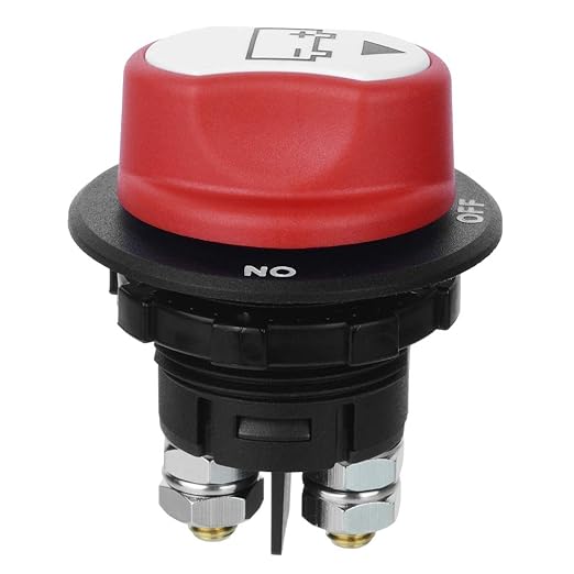 Jtron Battery Disconnect Switch Max.32V DC 100A Cont 150A INT Battery Switches for Boatsh for Car Off-Road Vehicle Truck Boat RV Marine(ON-OFF-OUT/100A)