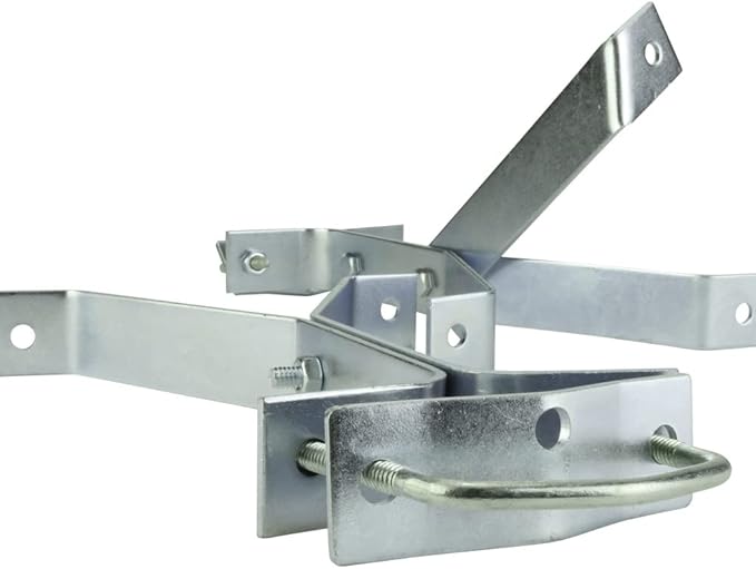 Skywalker 8” Heavy-Duty Wall Mount Pair for TV Antenna Mast with (2) Brackets with Lag Bolts
