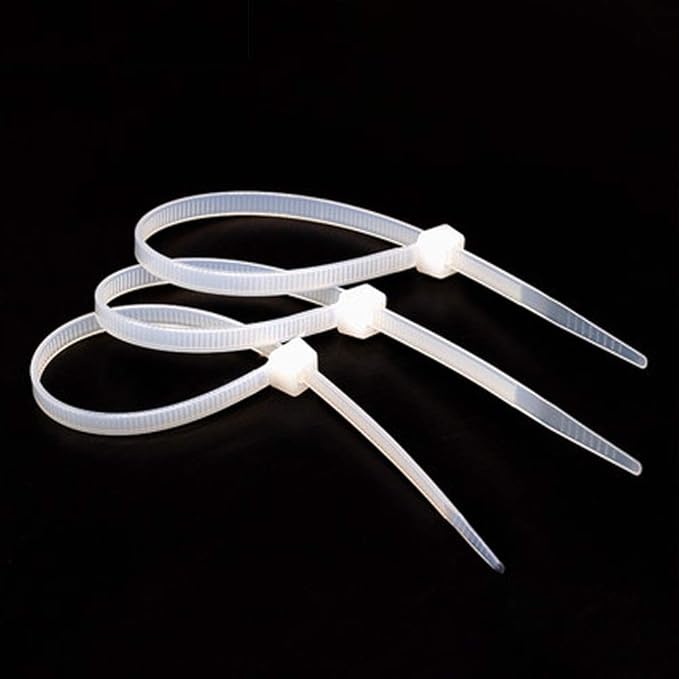 White Zip Ties 8 Inch 1000 Pack, 40 lbs Nylon Cable Ties, Self Locking UV Resistant Wire Ties for Wreath Crafts, DIY, Decor, Indoor Outdoor, Home and Garden