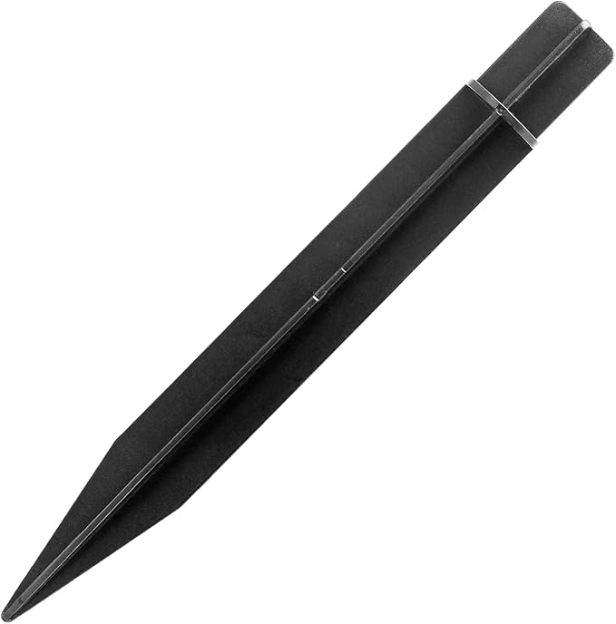 6 Pcs Solar Light Stakes Replacement, 8.27 Inch Plastic Ground Stakes, Black Pathway Lights Spike for Yard, Garden, Outdoor (Inside Diameter 0.87 Inch)