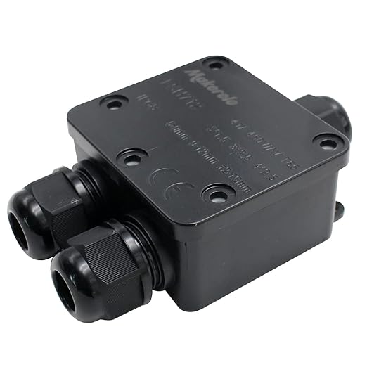 Waterproof IP68 External Junction Box,3 Way Plug Line M25 Coaxial Cable Connector Wire Range 5 to 15mm External Electric Power Cord Boxes
