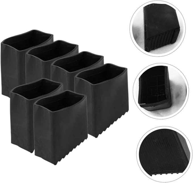 DOITOOL 6pcs Non-Slip Ladder Feet Covers Epdm Roof Ladder Protector Pad for Attic