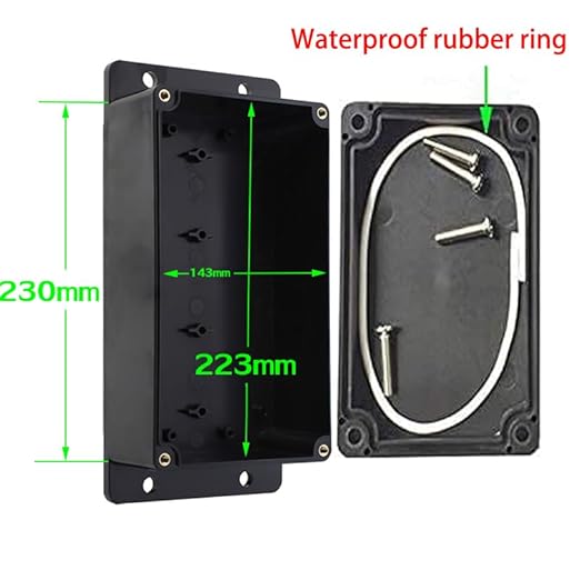 DIY Electrical Box,Universal Junction Box,Dustproof Waterproof IP67 ABS Plastic Box,Enclosure with Fixed Hole and 4pcs x M16 Cable Gland,9.0x5.9x3.4 inch (230 * 150 * 87mm)