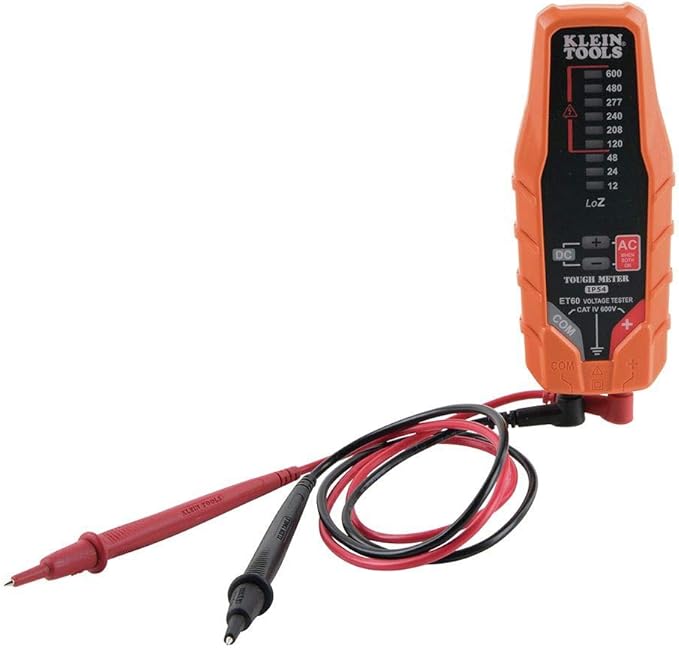 Klein Tools ET60 Voltage Tester, Tests AC / DC and Low Voltage, No Batteries Needed