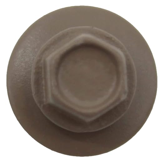 Metal Roofing Screws: (250) 10 x 1 Buckskin Hex Head Sheet Metal Roof Screw. Self Starting Metal to Wood siding Screws. EPDM Washer. Colored Head