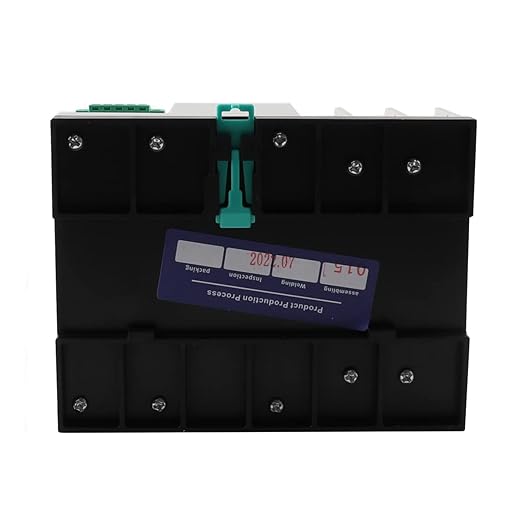3P 100A Dual Power Automatic Transfer Switch 110V Generator Changeover Switch Tools Dual Power Transfer Switch Din Rail Mounting Type 50HZ/60HZ