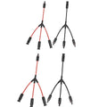 3 to 1 Solar Panel Connectors Y Branch, 1500V DC 30A, PPO Material, Parallel Connection for Solar Panels, Universal 10AWG Solar Connectors,2 Pairs Red-Black