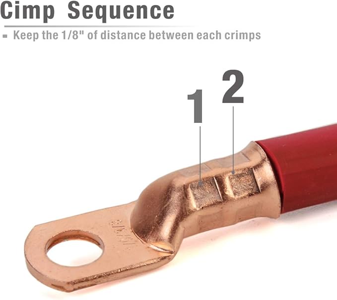 iCrimp Battery Cable Lug Terminal Crimping Tool, for 1/0, 2/0, 3/0, 4/0 Gauge, Battery Cable End, Heavy Duty Lug, Copper Wire Lug Crimper